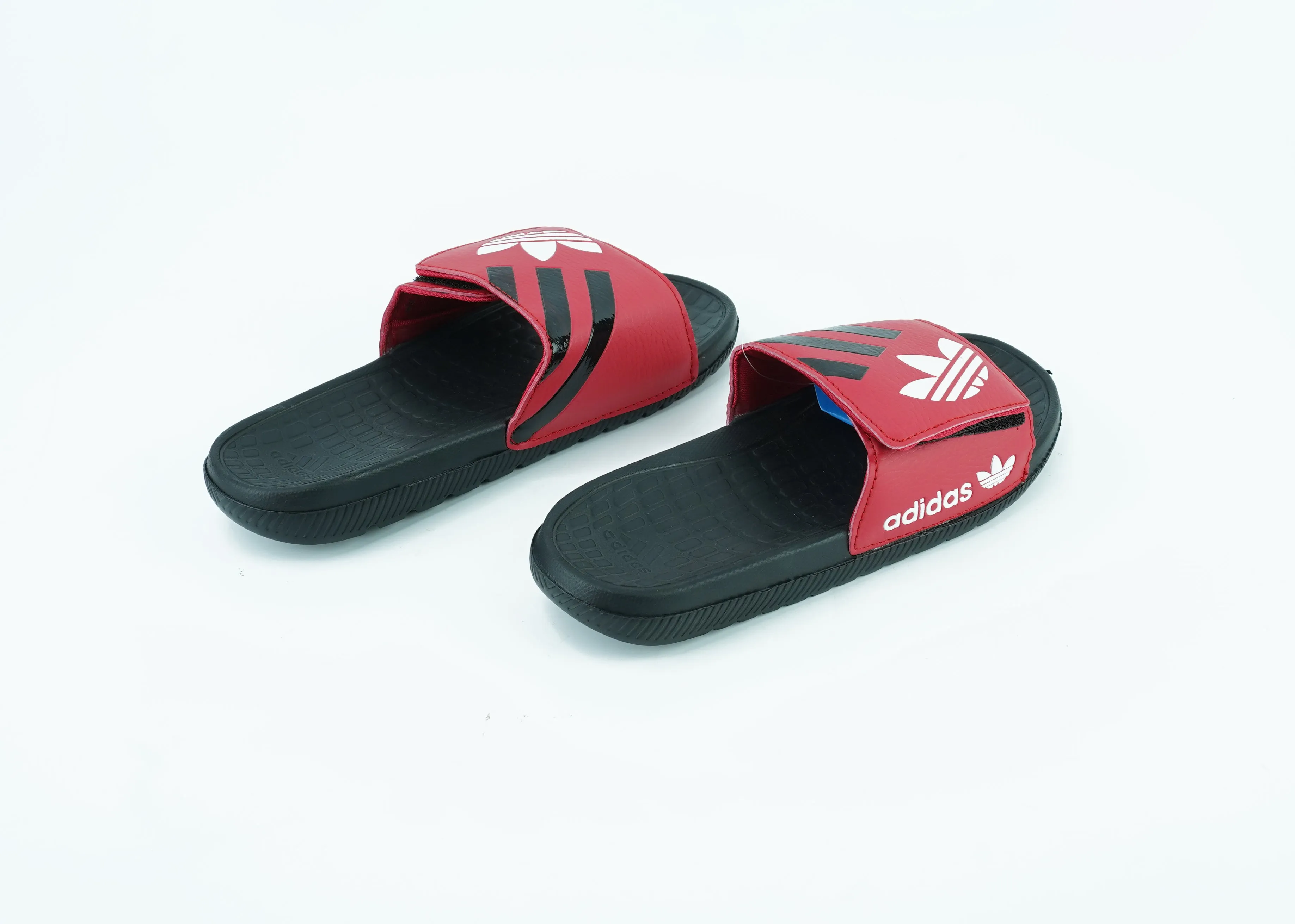 Adidas black and red Trendy Slippers For Men