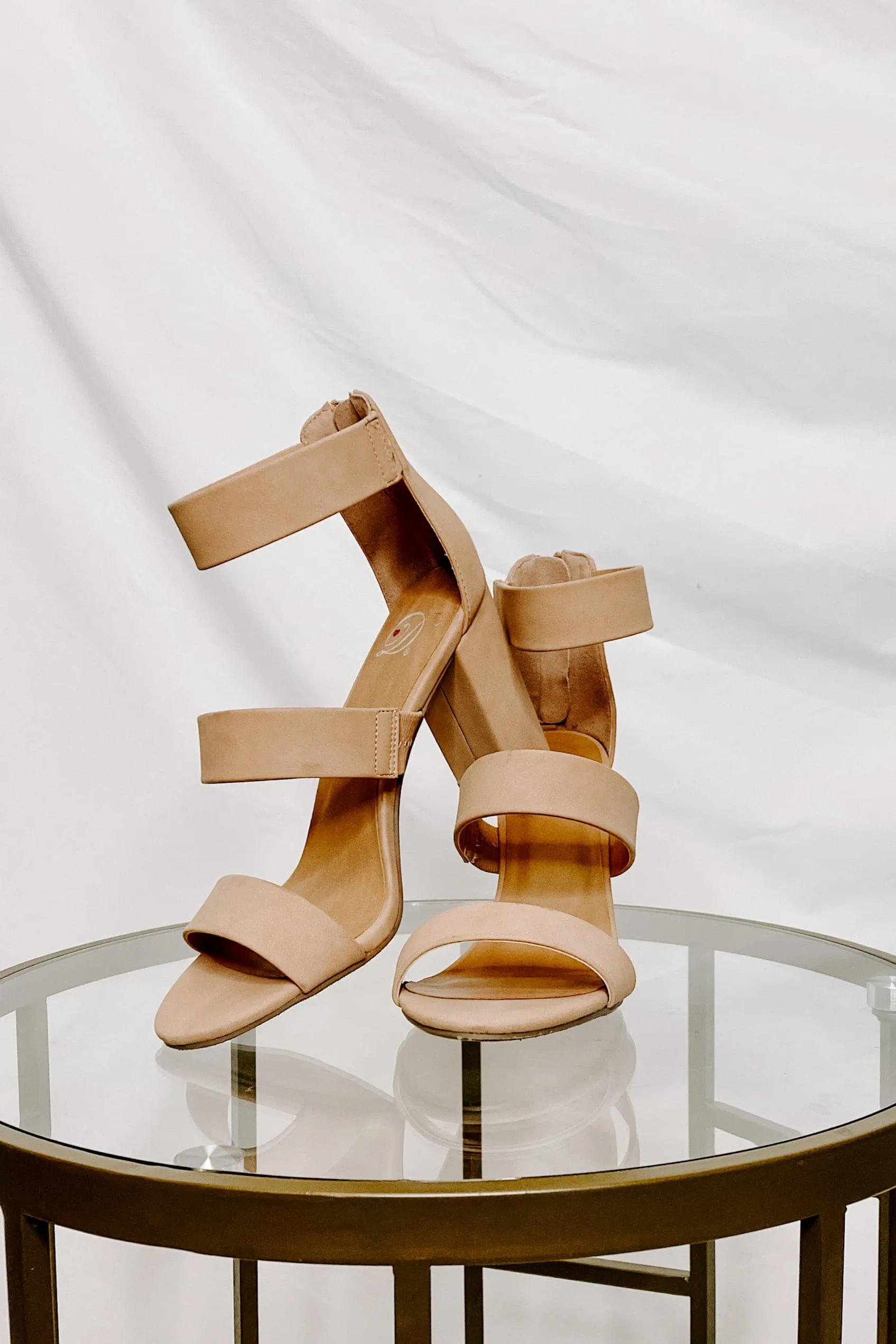 Apolline Faux Leather Strappy Heels - FINAL SALE