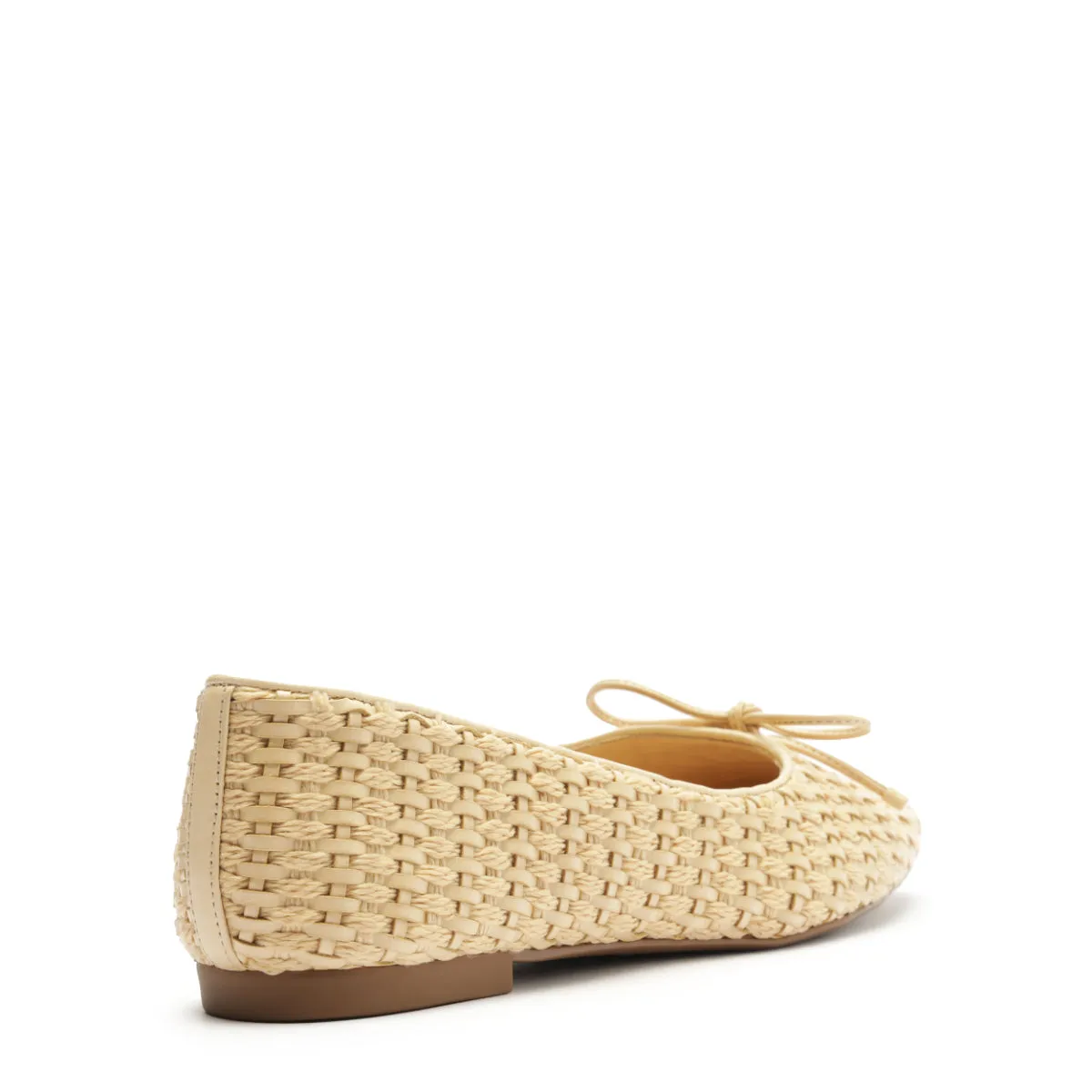 Arissa Straw Flat in Pearl