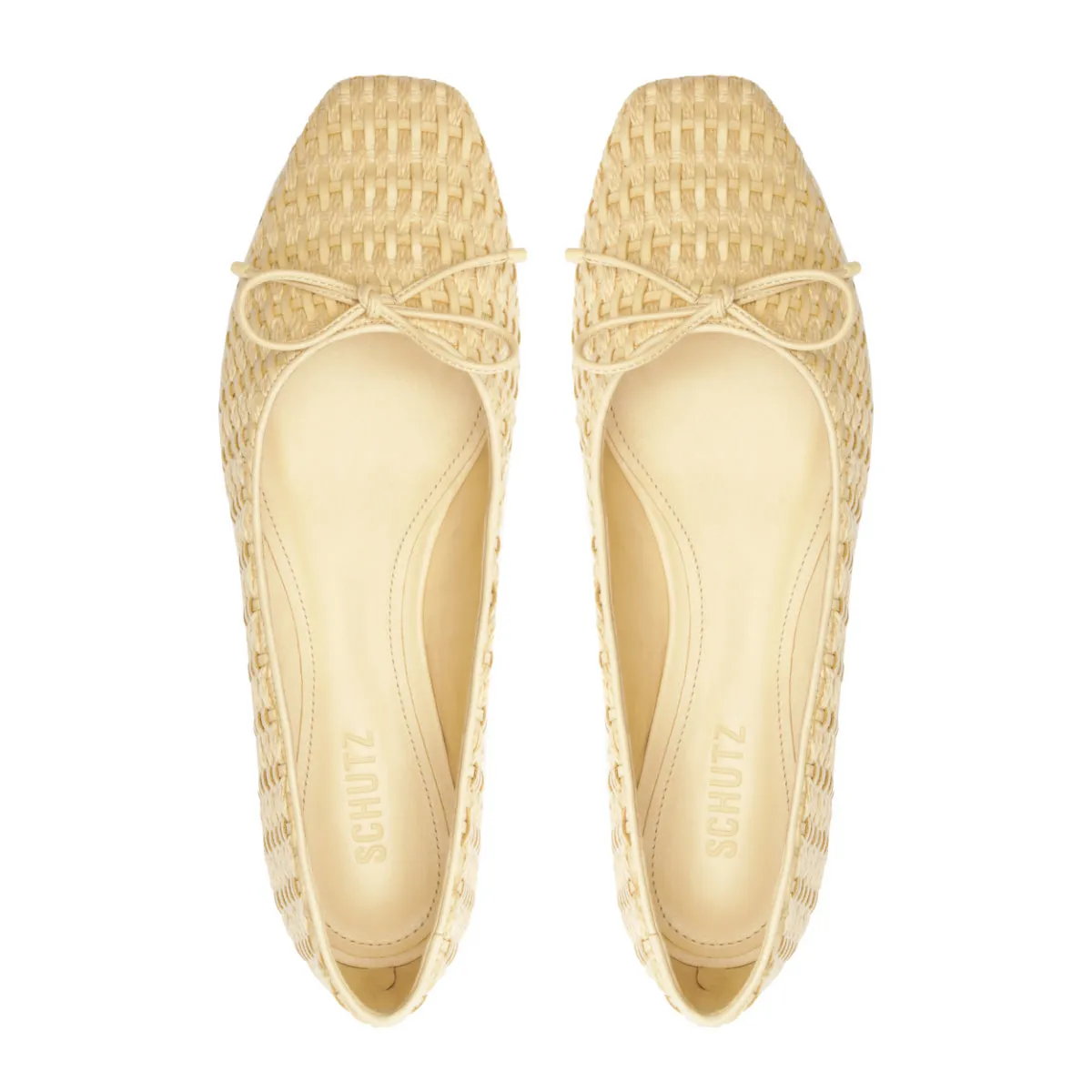 Arissa Straw Flat in Pearl