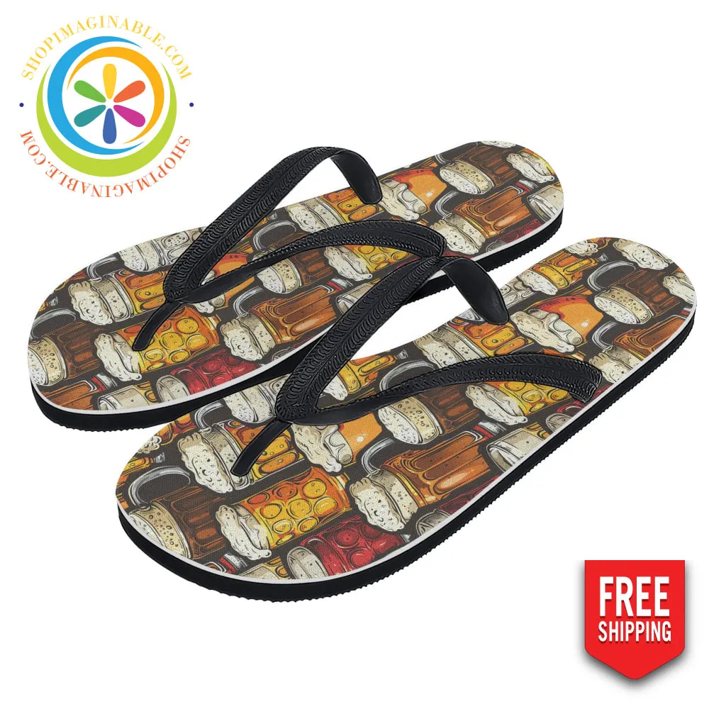 Beer Drinkers Men's & Ladies Flip-Flops