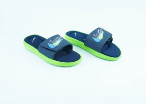 Blue and Green Nike Trendy Slippers For Men