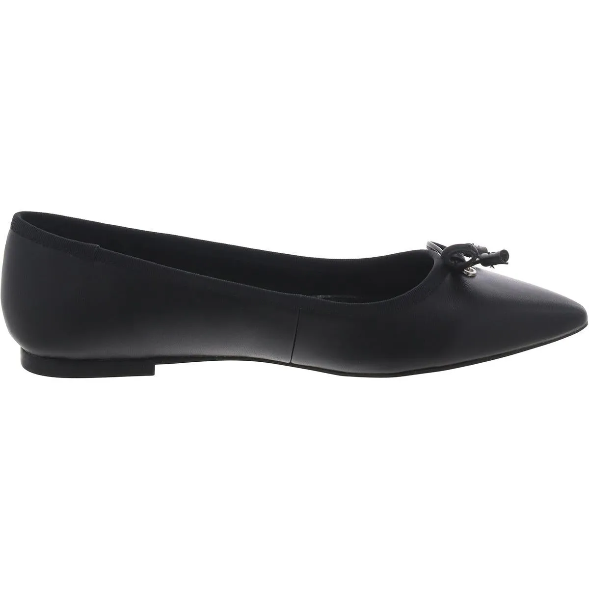 Calvin Klein Womens Aolina Faux Leather Bow Ballet Flats