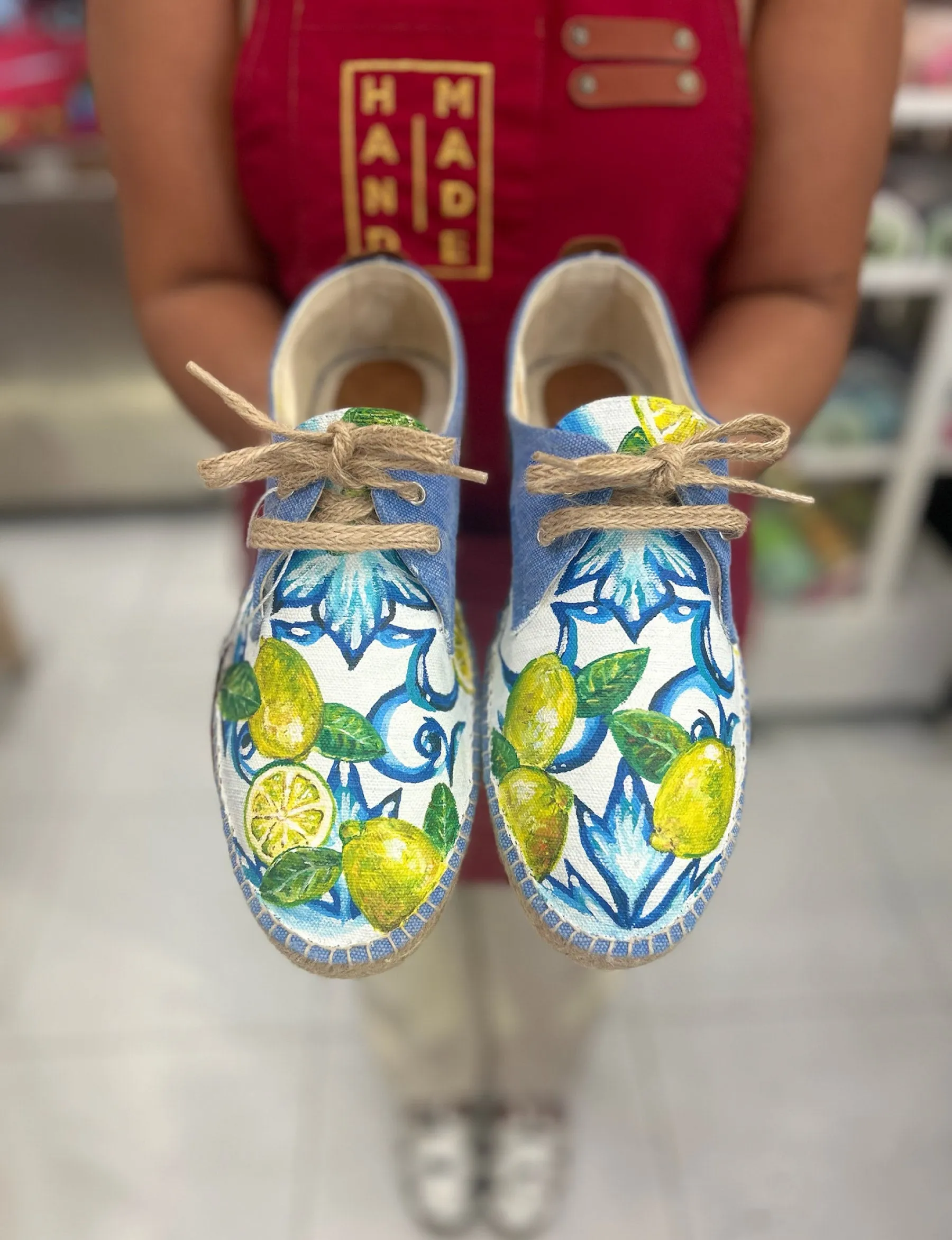 Custom-made Espadrilles Amalfi Painted