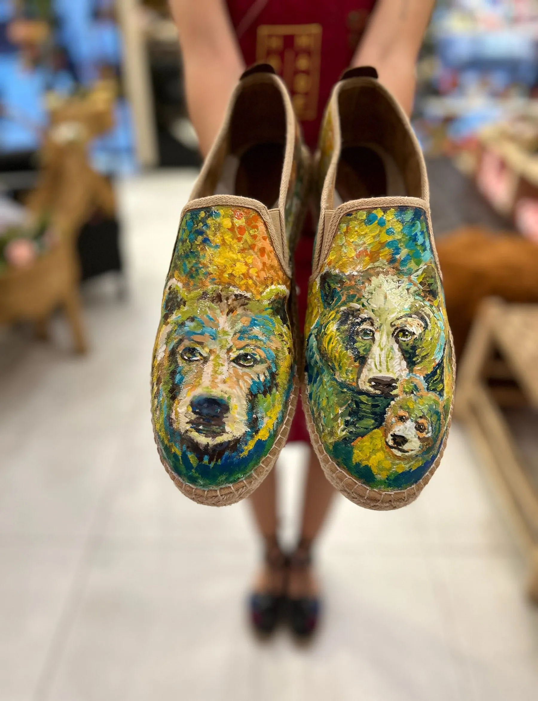 Custom-made Espadrilles Bear Family