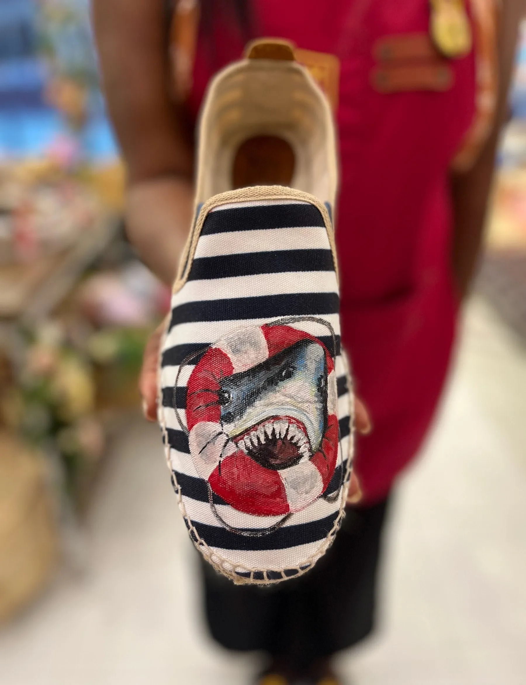 Custom-made Espadrilles Stripes Shark Edition