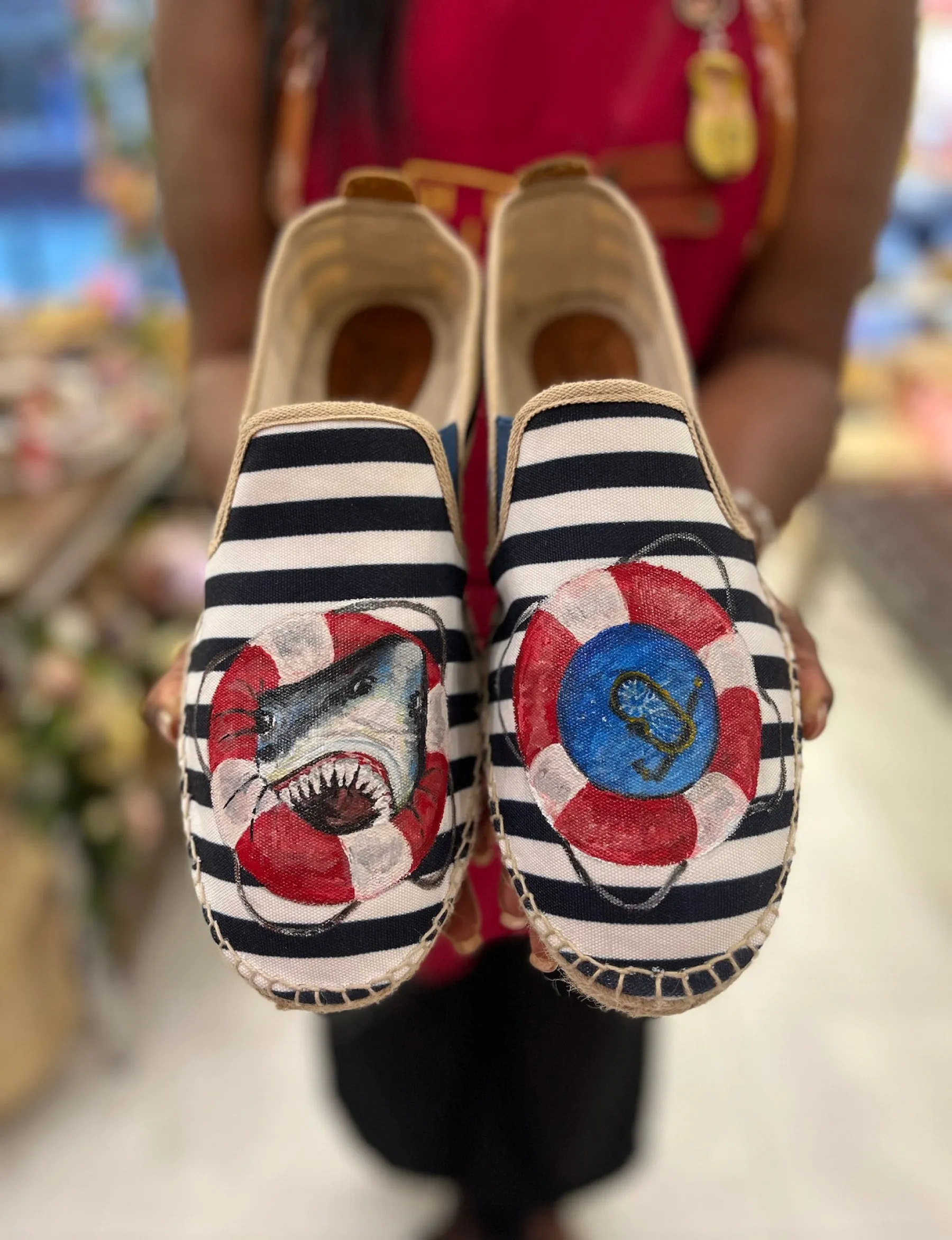 Custom-made Espadrilles Stripes Shark Edition