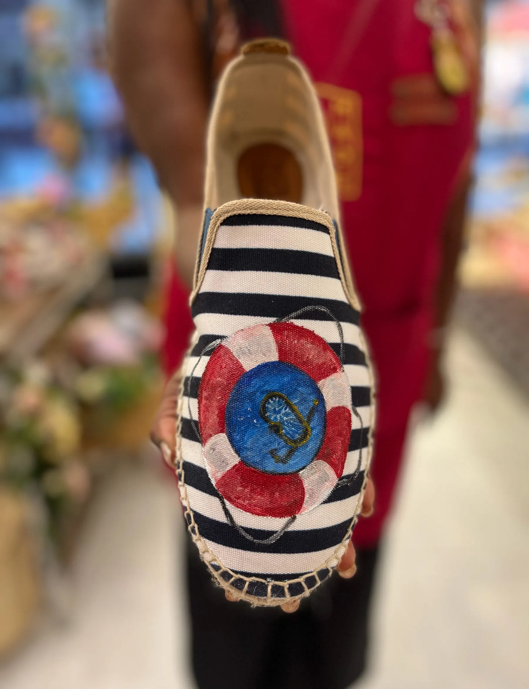 Custom-made Espadrilles Stripes Shark Edition