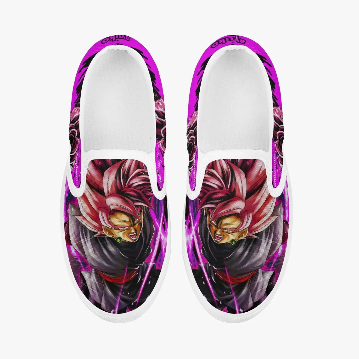 Dragonball Z Goku Black Power Kids Slipons Anime Shoes