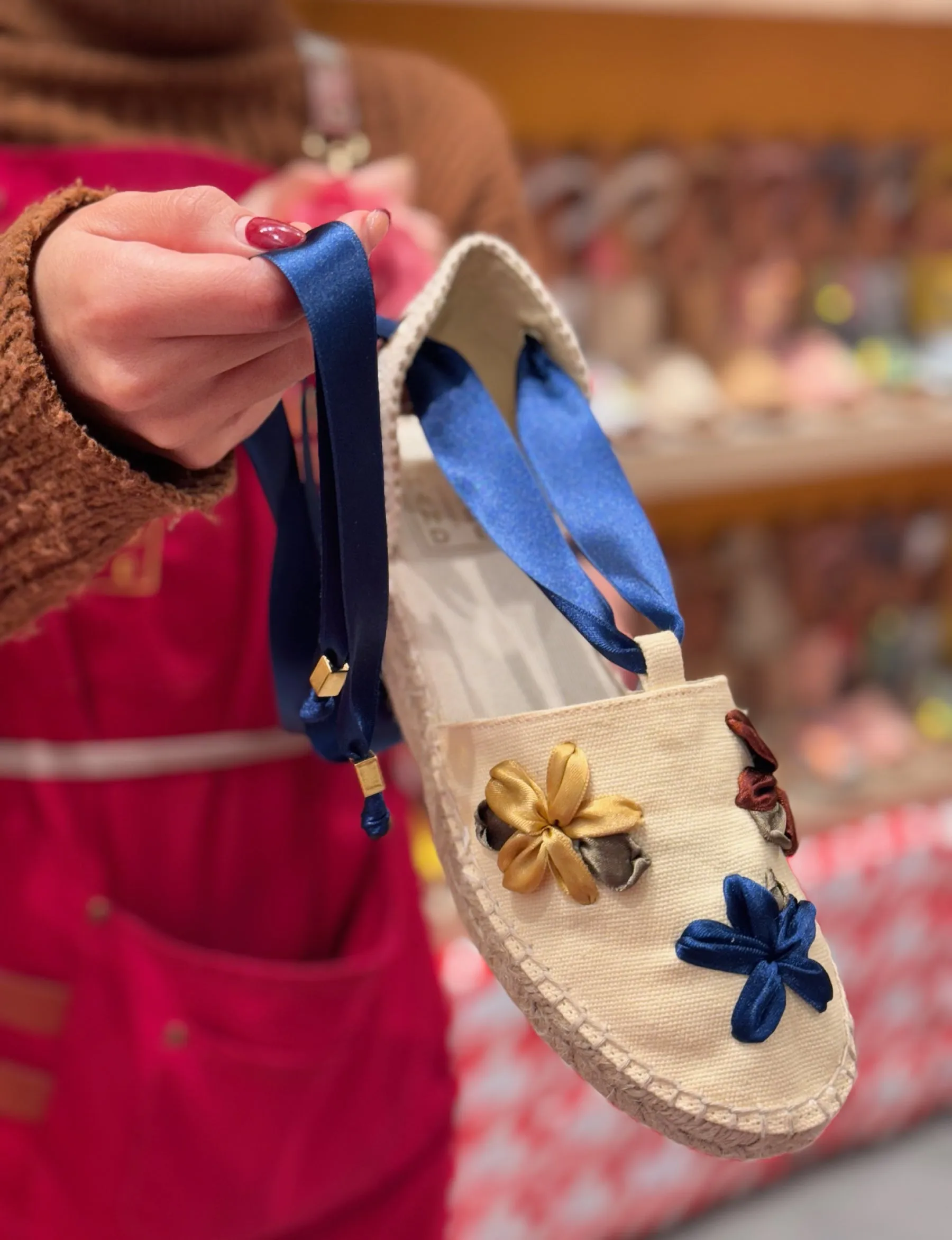 Espadrilles Autumn Flowers Medium Wedge