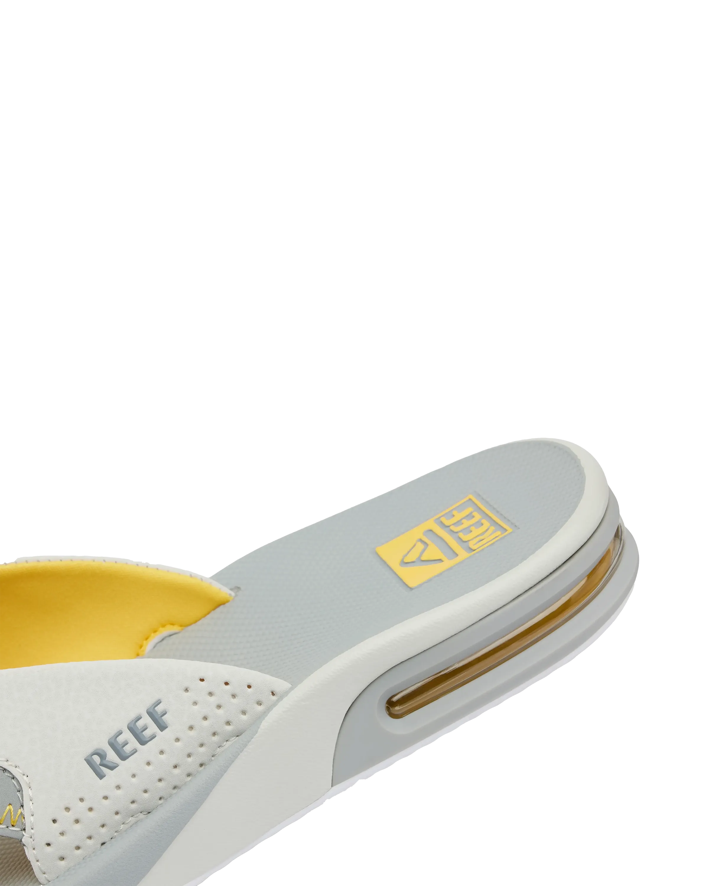 Fanning Flip Flops in Yellow, Grey & Grey