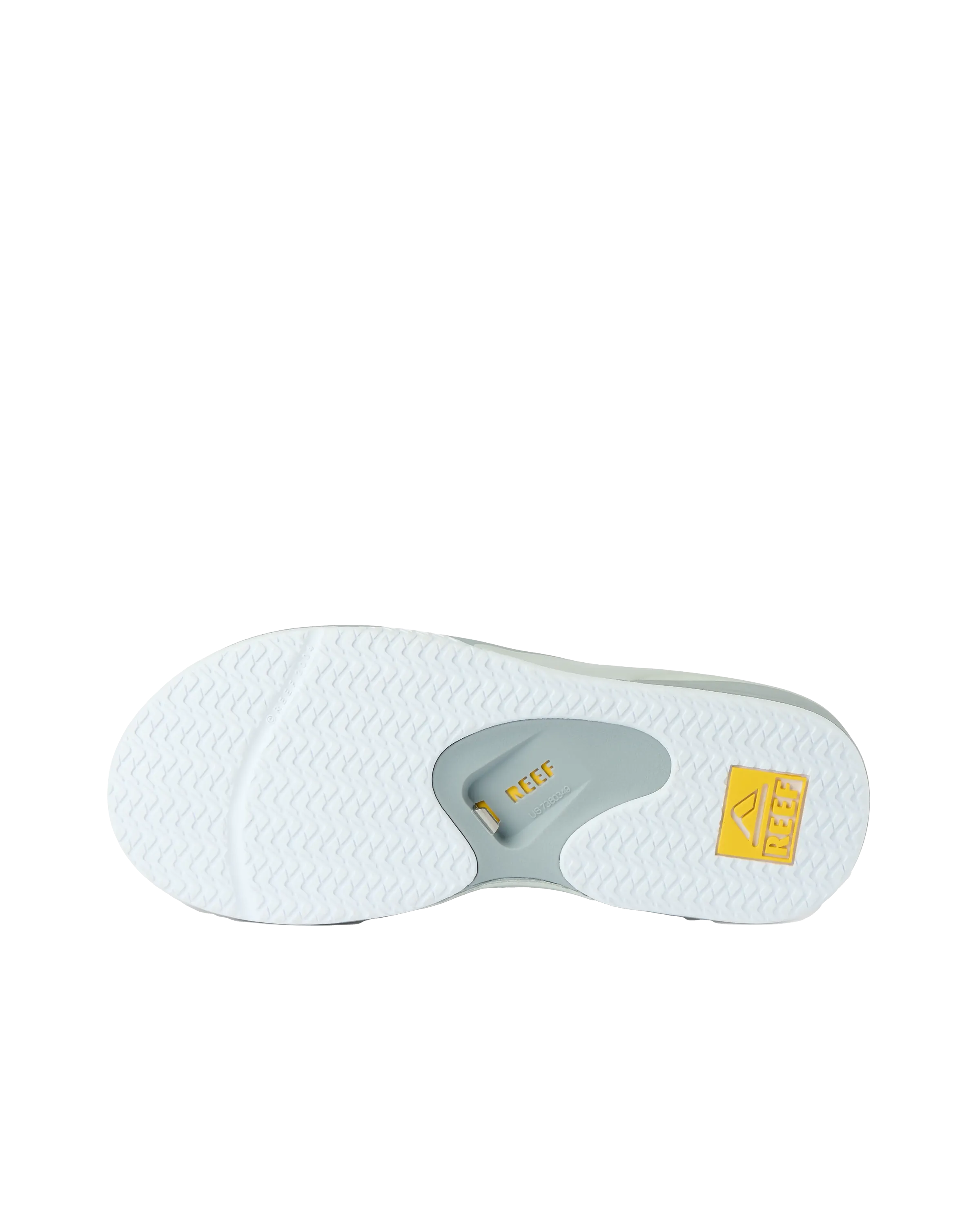 Fanning Flip Flops in Yellow, Grey & Grey