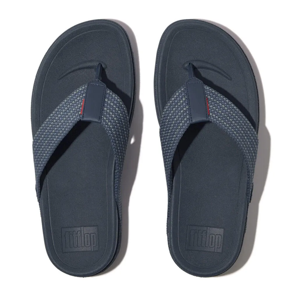 FitFlop Men's Surfer Weave Stripe Sandals - Teal Blue Mix