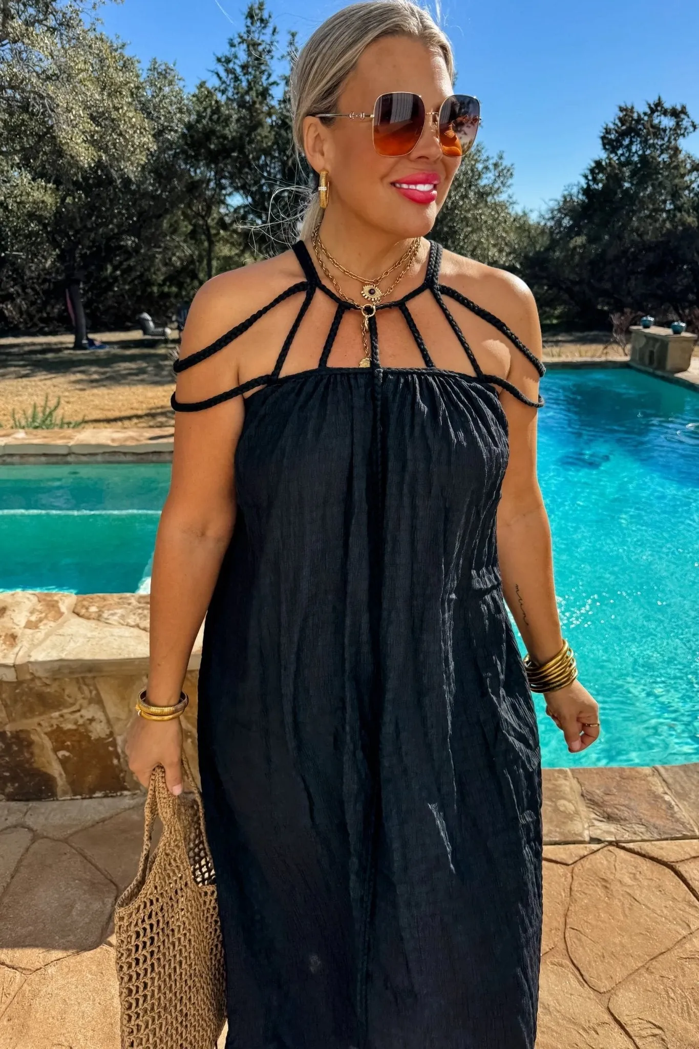 Grecian Goddess Strappy Dress