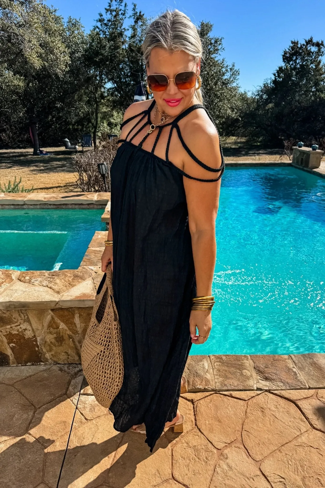 Grecian Goddess Strappy Dress