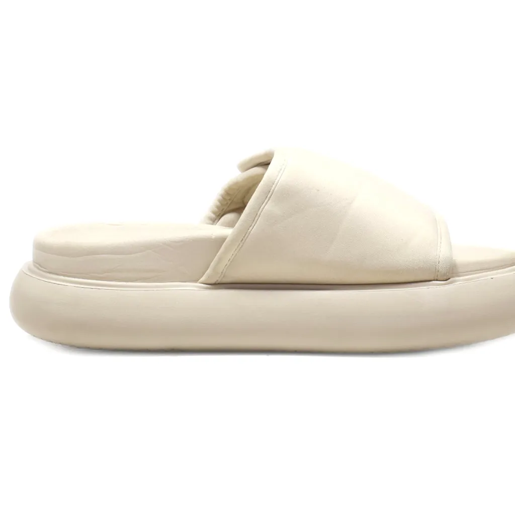 H&M Sliders Fabric Beige Colour For Women