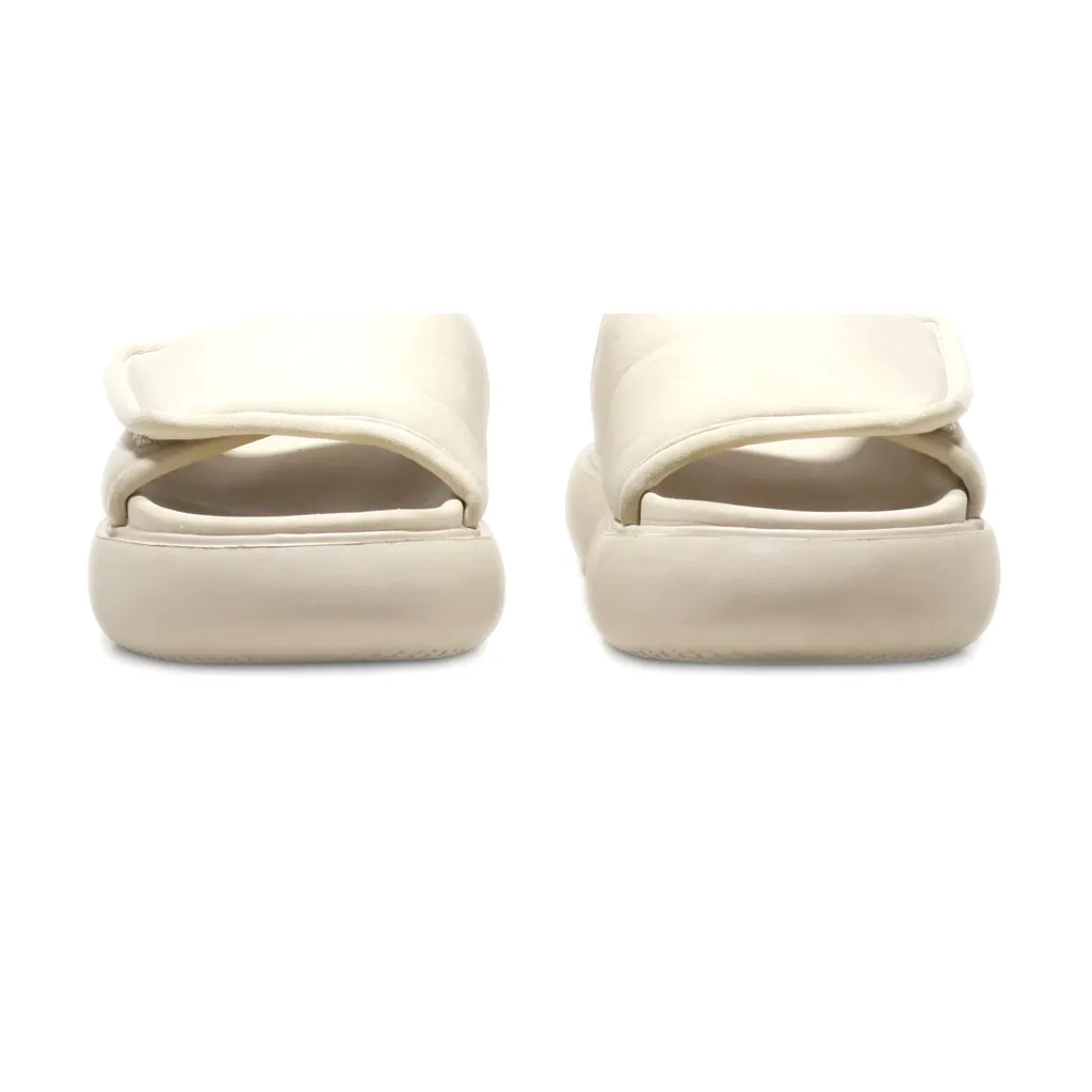 H&M Sliders Fabric Beige Colour For Women