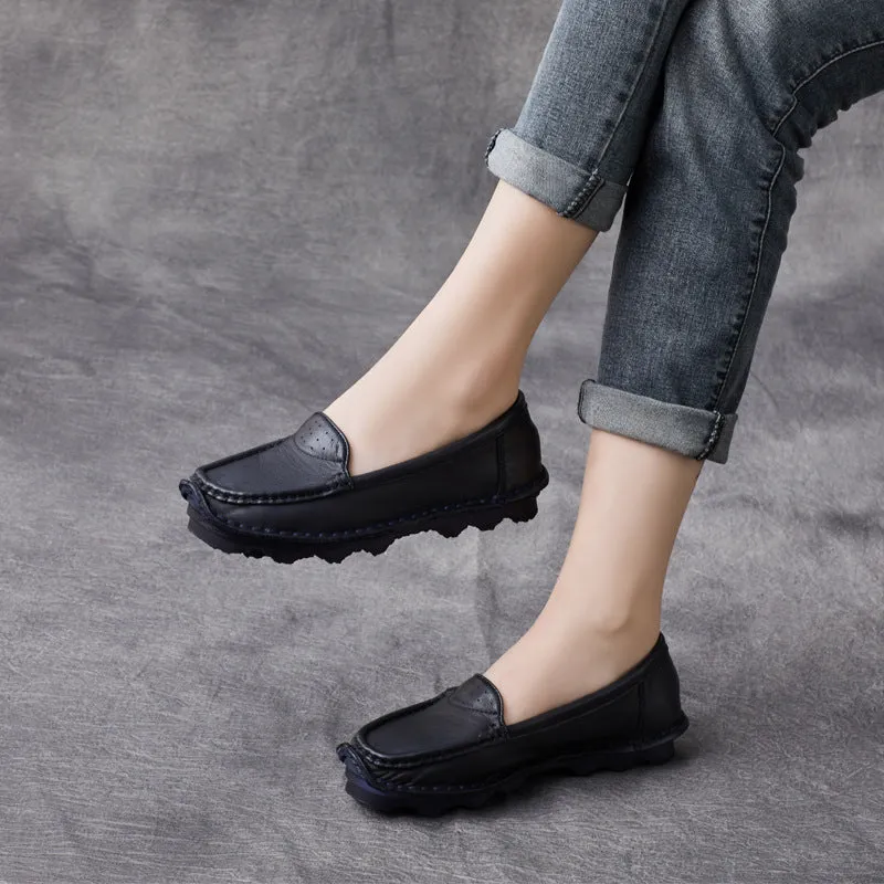 Loafers Shoes for Women Comfortable Soft Soled Leather Handmade