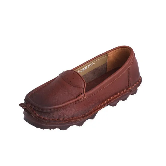 Loafers Shoes for Women Comfortable Soft Soled Leather Handmade