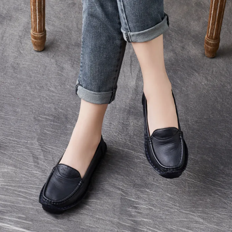 Loafers Shoes for Women Comfortable Soft Soled Leather Handmade