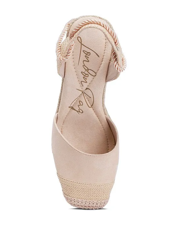 London Rag Aiden Lace-Up Micro Suede Crochet Espadrilles