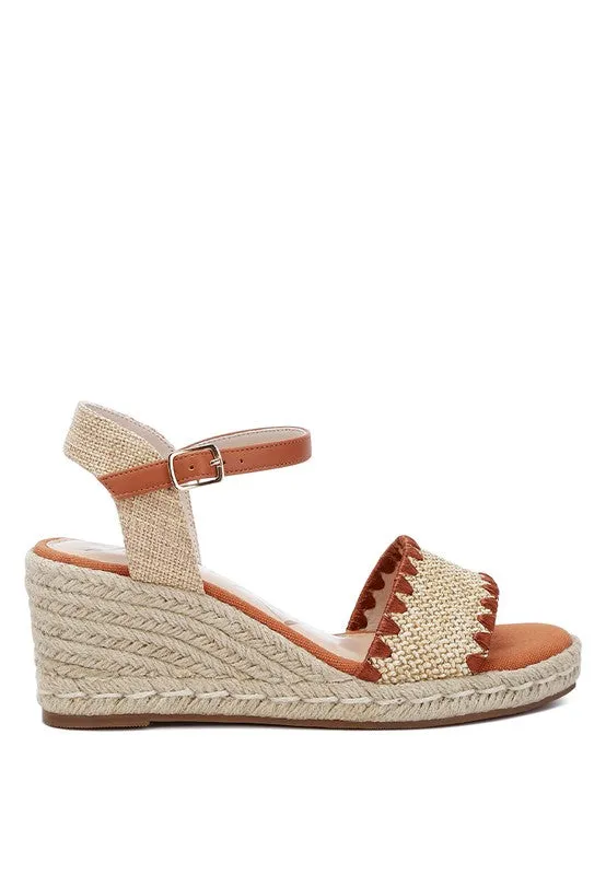 London Rag Lucas Raffia Wedge Heel Espadrilles