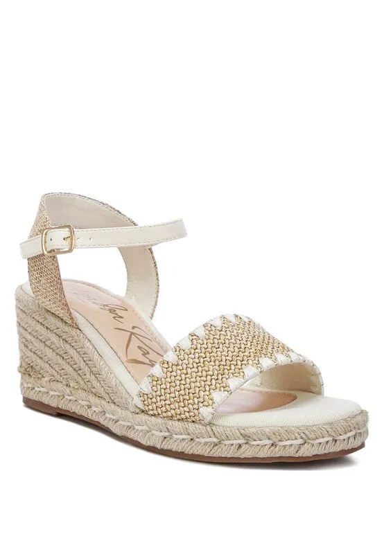 London Rag Lucas Raffia Wedge Heel Espadrilles