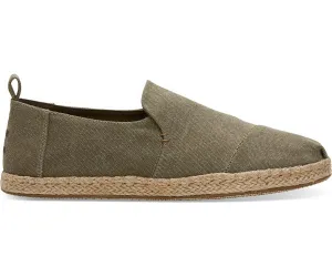 M's Deconstructed Rope Canvas  - Olive Washed Canvas