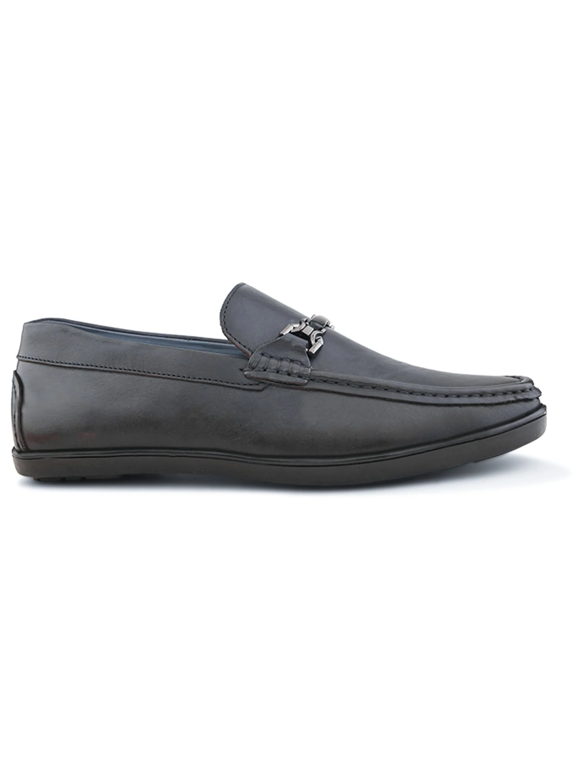 Pelle Albero Male's Navy Leather Casual Loafers