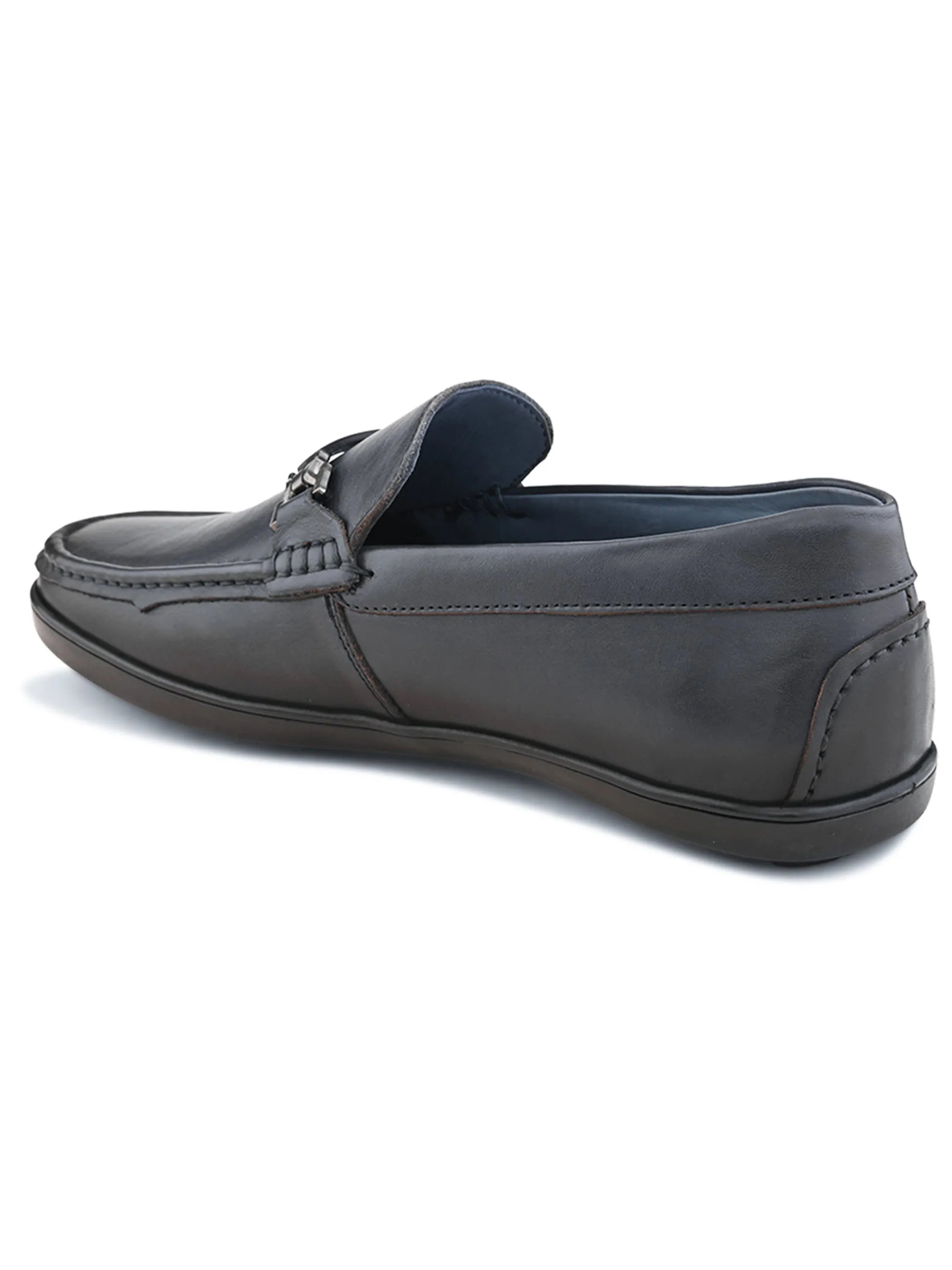 Pelle Albero Male's Navy Leather Casual Loafers