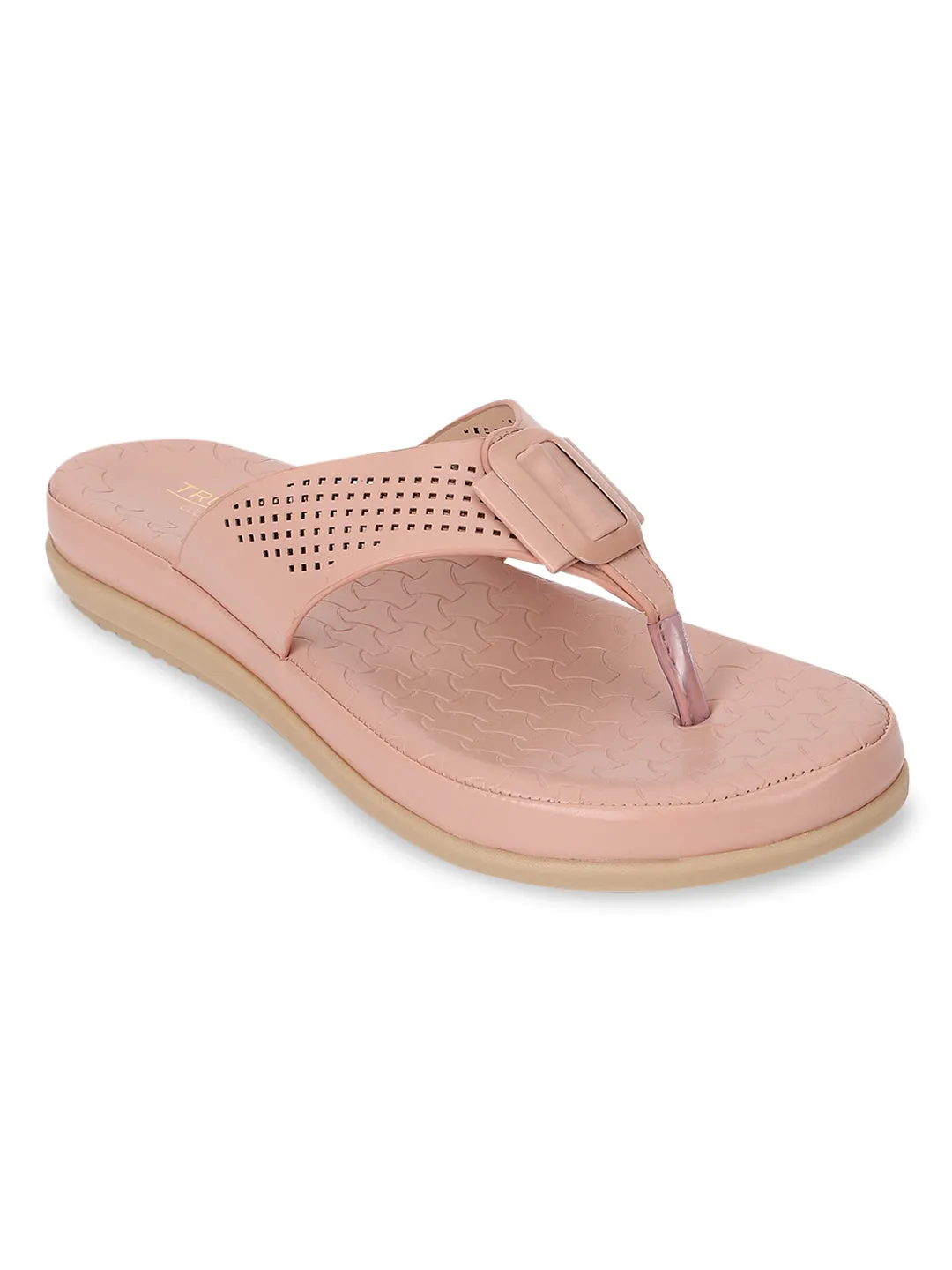 Pink PU Slip-On Flats (TC-ST-015-PNK)