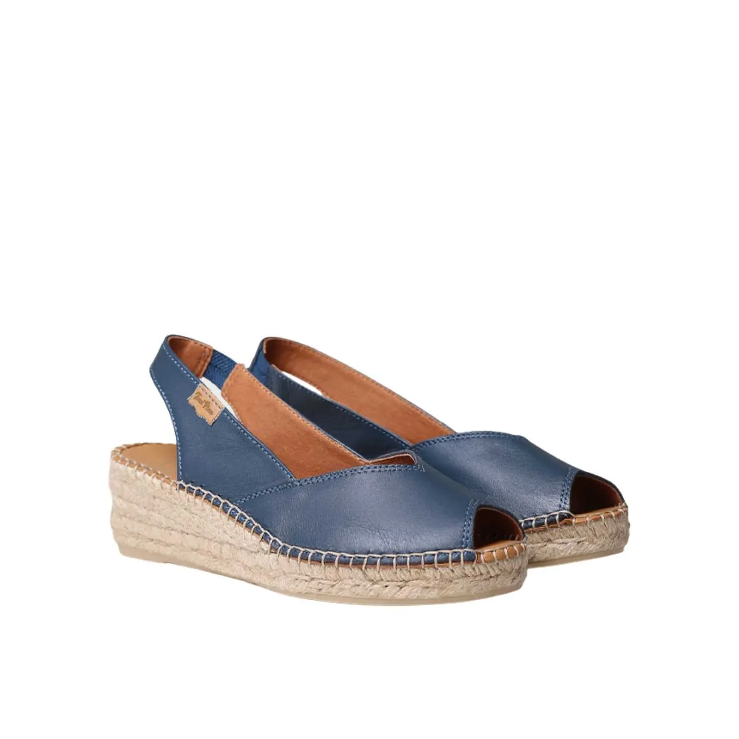 Plain Leather Wedge Espadrille for Women - Bernia-P