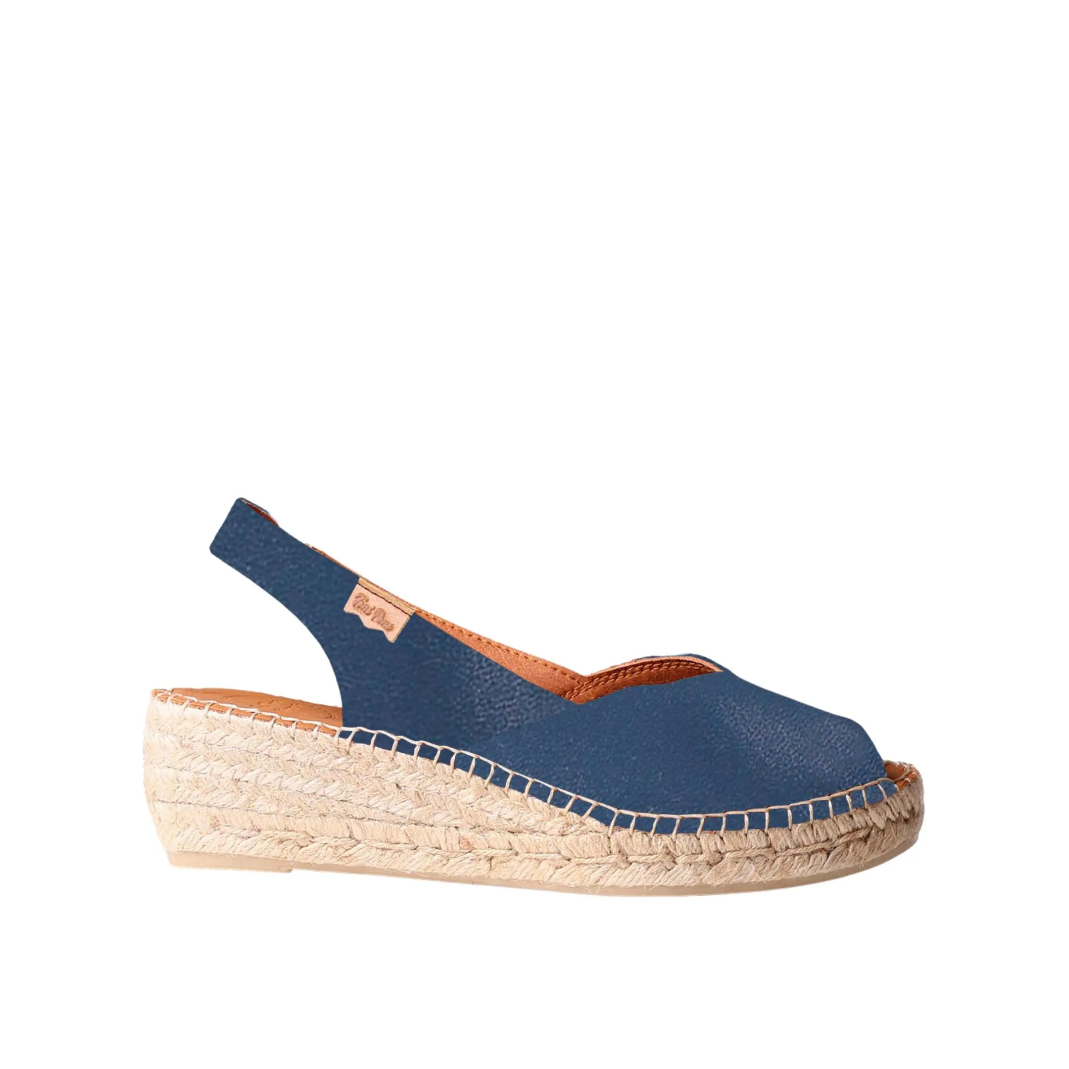 Plain Leather Wedge Espadrille for Women - Bernia-P