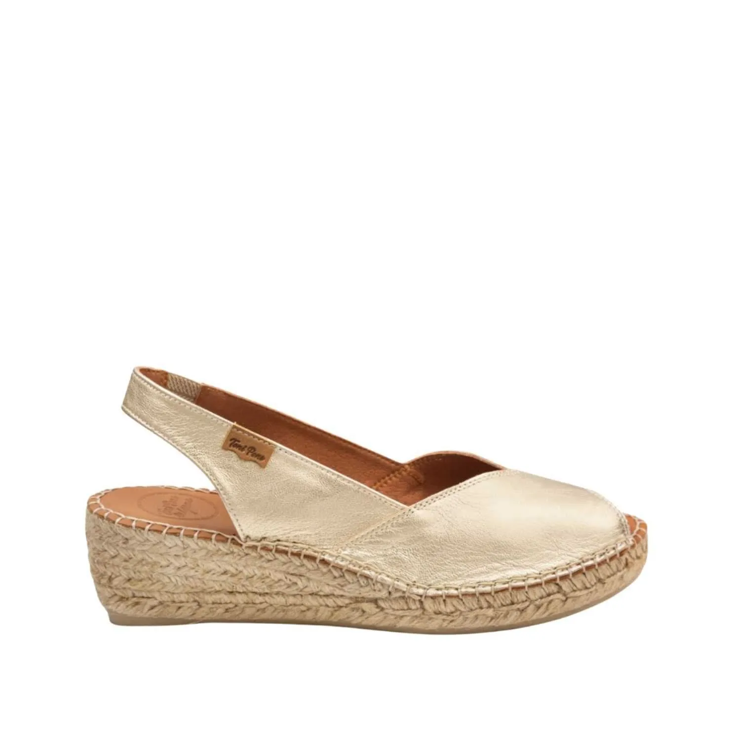 Plain Leather Wedge Espadrille for Women - Bernia-P