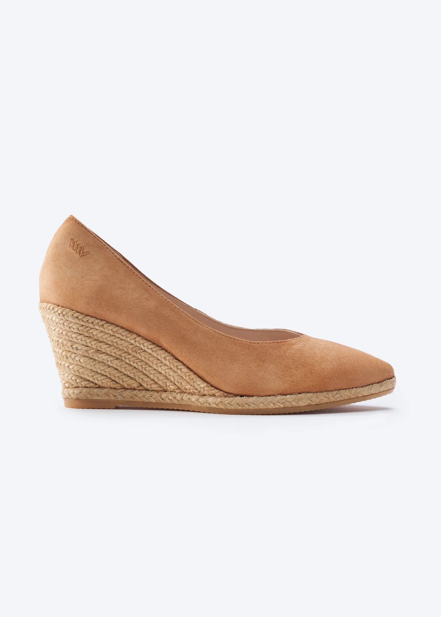 Roses Suede V Cut Espadrille Wedges