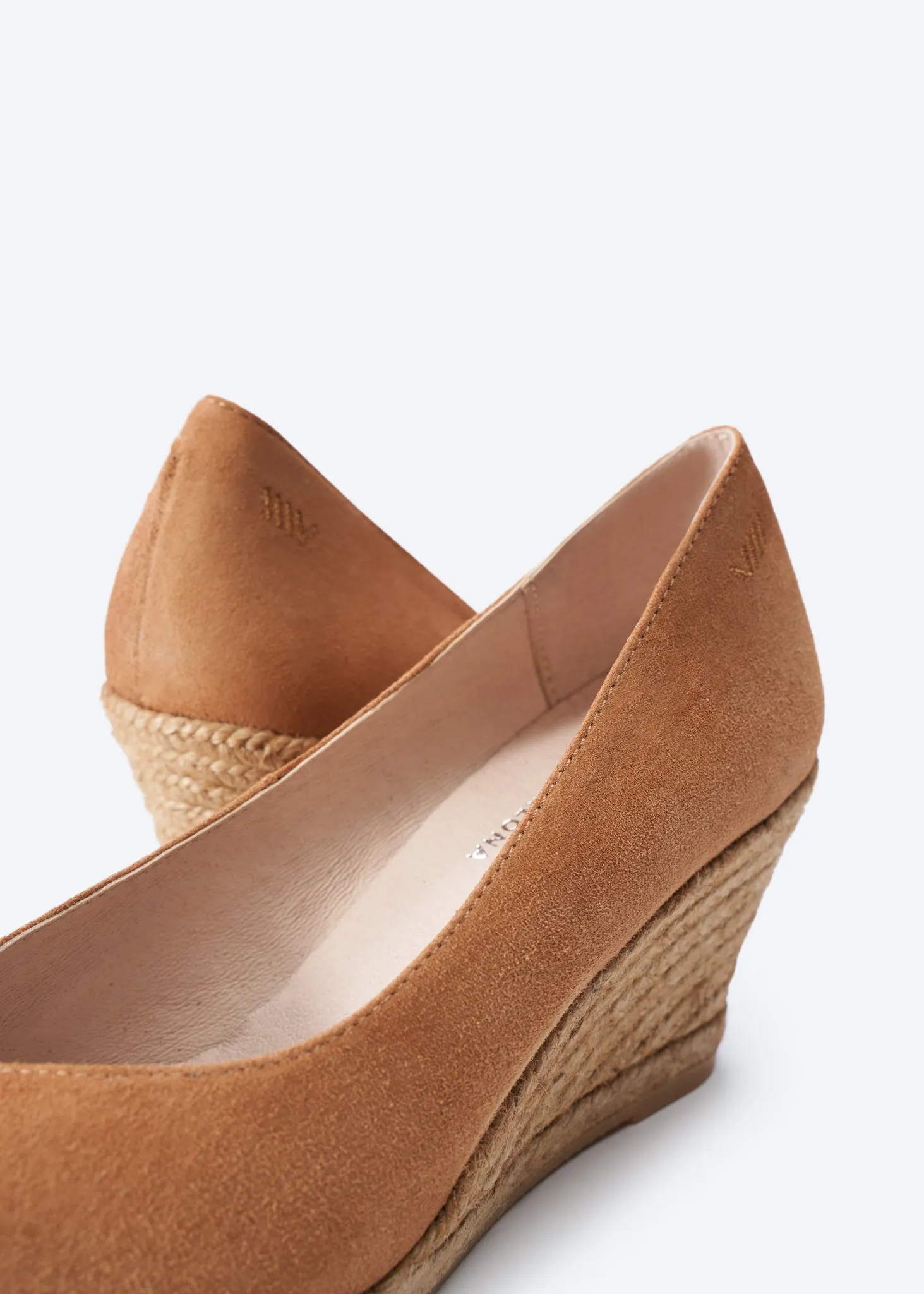 Roses Suede V Cut Espadrille Wedges