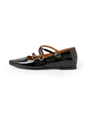 Sabecca Black Patent Flats