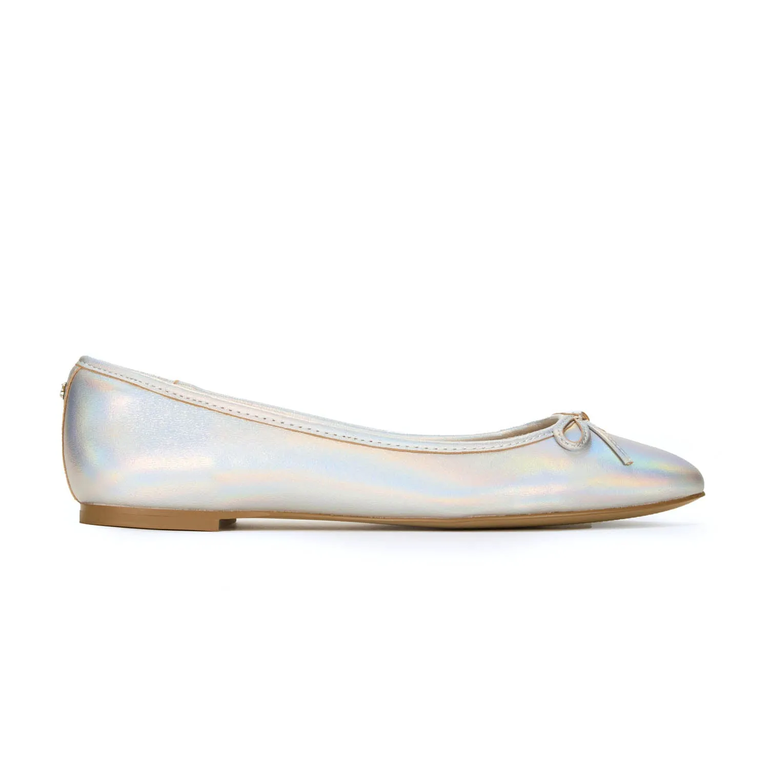 Sadie Ballet Flat in Silver Leather