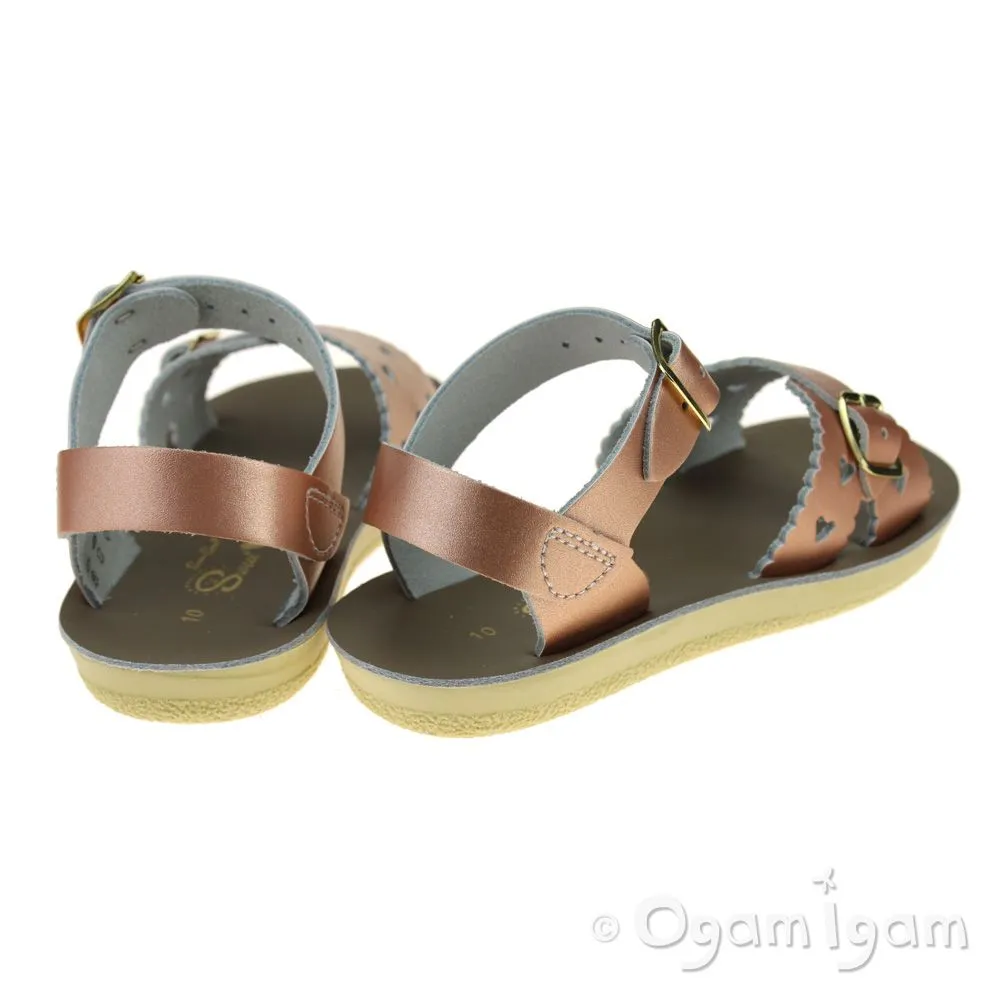 Salt-Water Sweetheart Girls Rose Gold Sandal