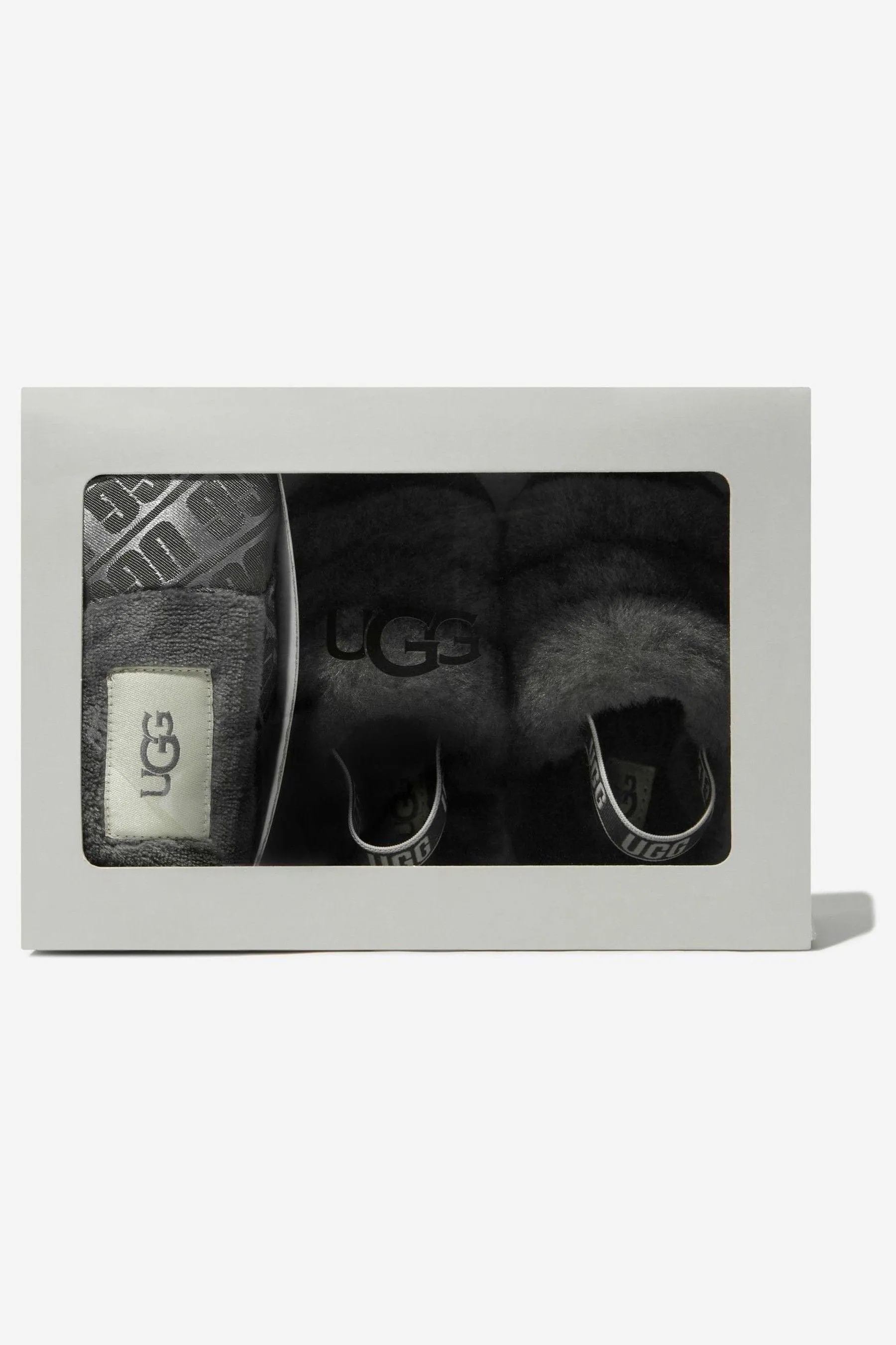 UGG Baby Fluff Yeah Slides And Blanket Gift Set