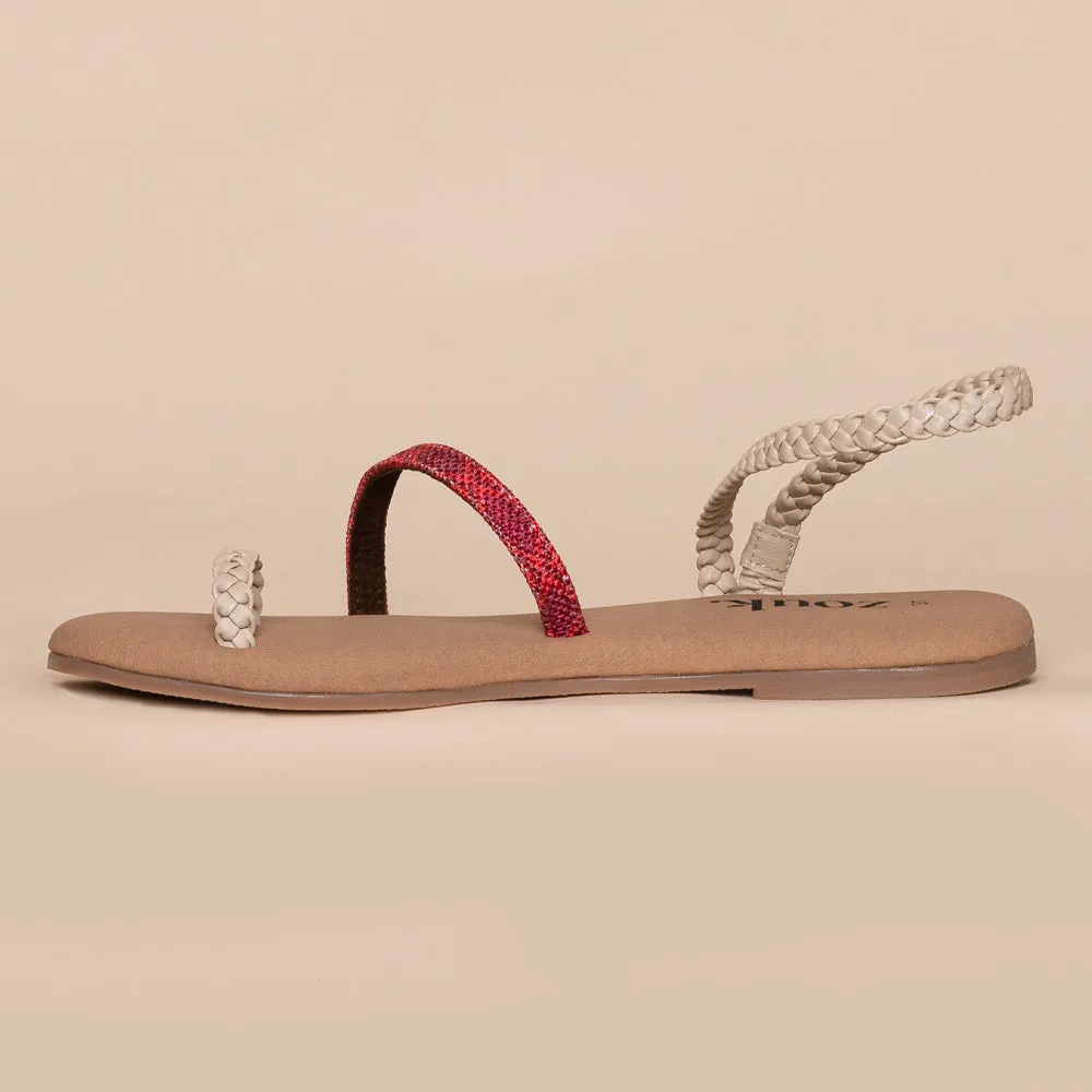 Wadiyar Diamond Cream Braided Sandal