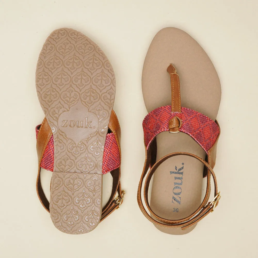 Wadiyar Diamond T Strap Sandal