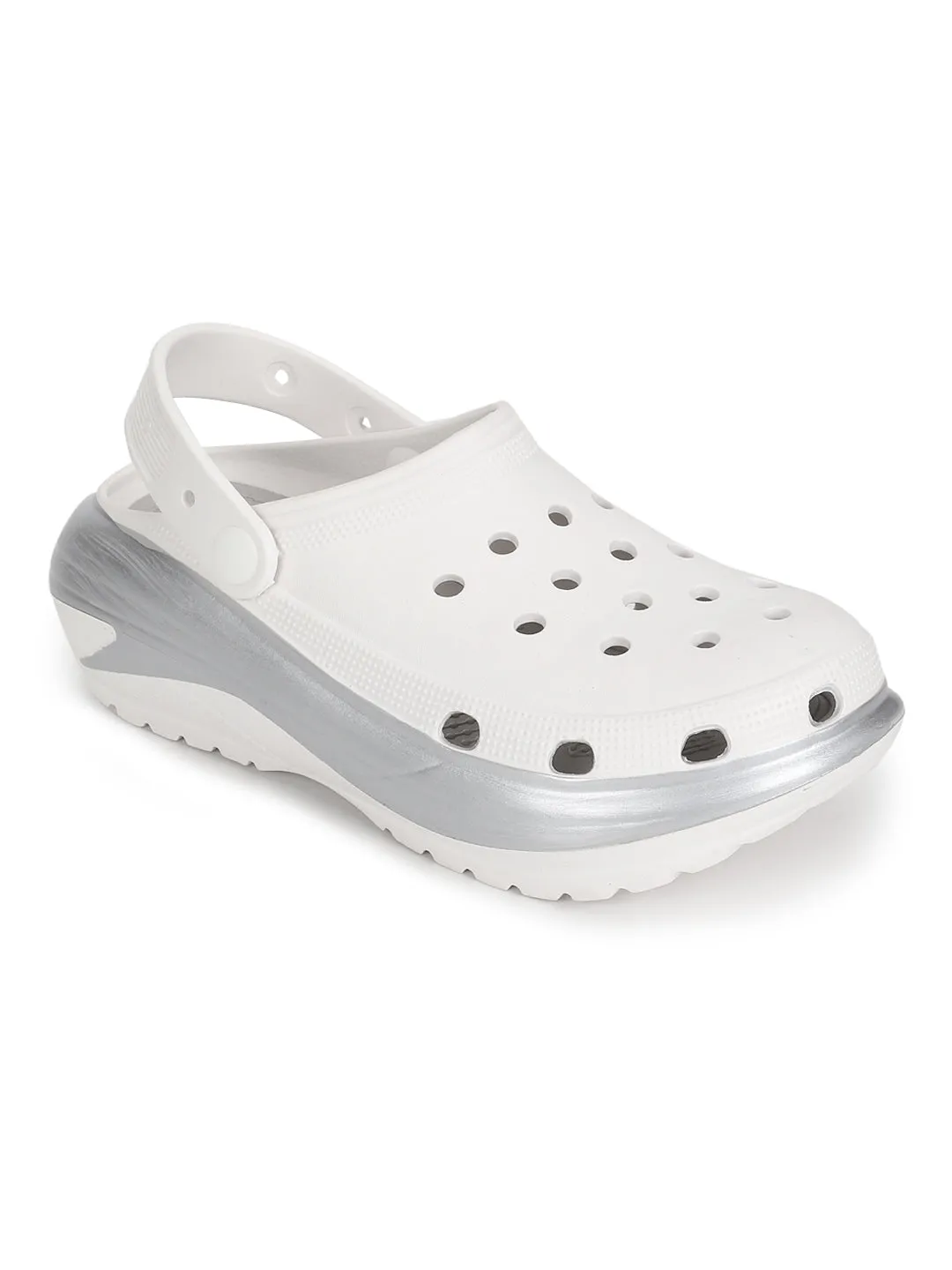 White PU Slip-On Croc Flats (TC-RS3496-WHT)