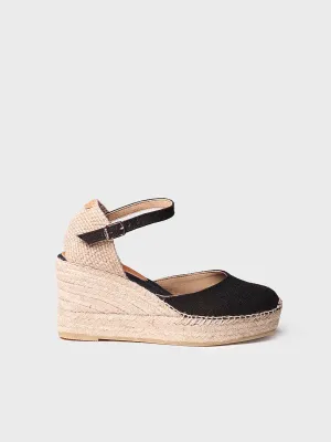 Women's linen wedge espadrilles - LAIA-NT