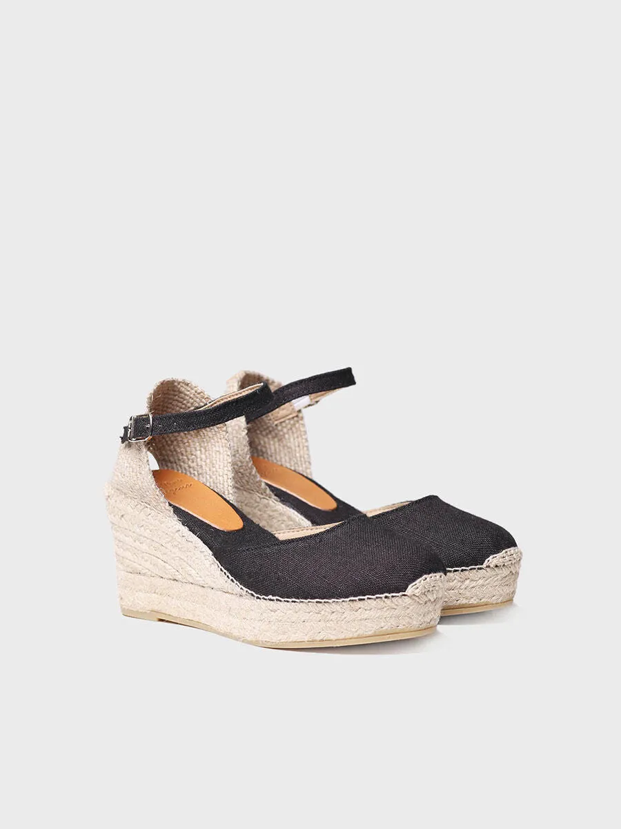 Women's linen wedge espadrilles - LAIA-NT